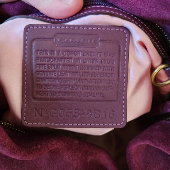 Vintage Coach Mosaic Patchwork Suede Shoulder Hobo Bag - Picture 5 of 17